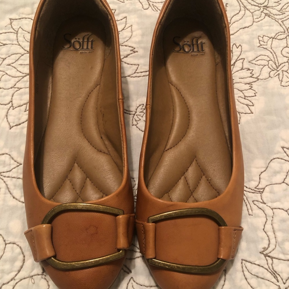 Stylish Tan Flats Women Shoes - Picture 3 of 7